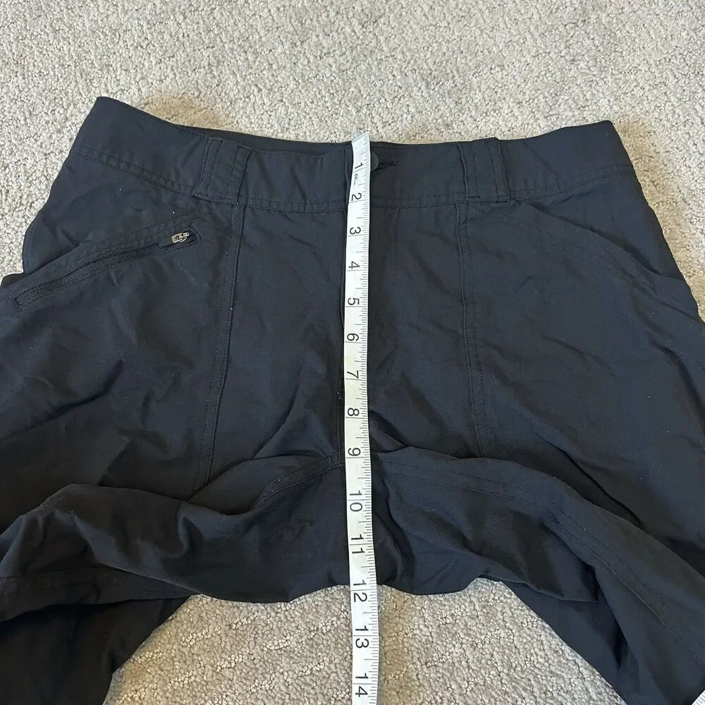 REI Pants Women's 8 Black Nylon UPF 50 Hiking Outdoor Gorpcore Ankle Zip Fishing - Picture 11 of 13
